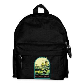 Scenic Journey, Windmills of the Netherlands - Kids' Backpack - black - Front