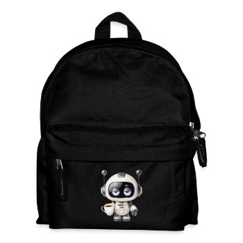 Robot Coffee - Kids' Backpack - black - Front