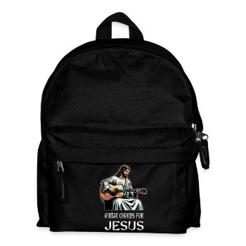 Gitarrenakkorde für Jesus Christus Musik - Kinder Rucksack - Schwarz - Vorne