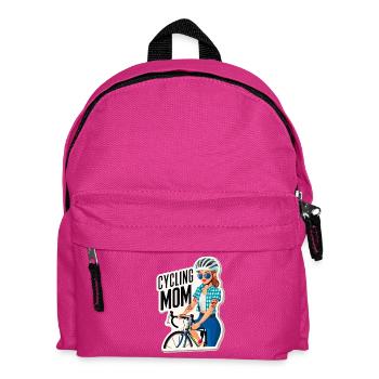 Radfahren Mama Empowerment Aufkleber - Kinder Rucksack - Fuchsia - Vorne