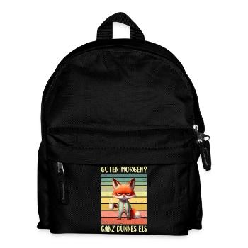 Fuchs Morgenmuffel - Kinder Rucksack - Schwarz - Vorne