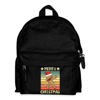 Frohe Weihnachten Lebkuchenmann - Kinder Rucksack - Schwarz - Vorne