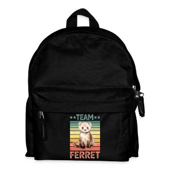 Frettchen - Kinder Rucksack - Schwarz - Vorne