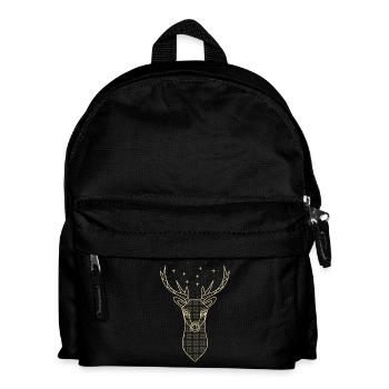 Hirsch Hirschgeweih Sterne - Kinder Rucksack - Schwarz - Vorne
