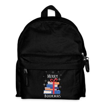 Frohe Bookmas - Festliche Freude für Buchliebhaber - Kinder Rucksack - Schwarz - Vorne