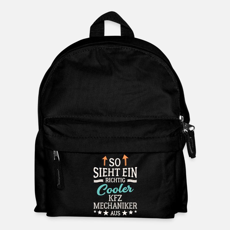 So sieht ein richtig cooler KFZ Mechaniker aus - Kinder Rucksack - Schwarz
