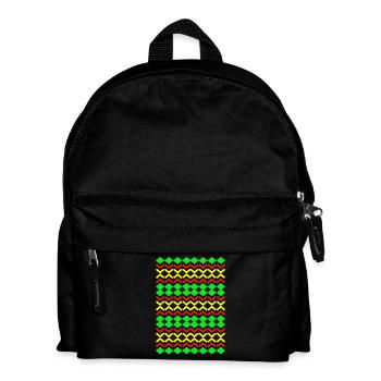 Farbenfrohes Design - Kinder Rucksack - Schwarz - Vorne