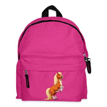 Shetlandpony bäumt sich auf - Kinder Rucksack - Fuchsia - Vorne