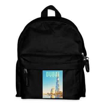 Dubai Skyline – Wüstenmetropole - Kinder Rucksack - Schwarz - Vorne