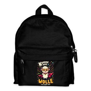 Come what do I want, create the carnival sheep - Kids' Backpack - black - Front