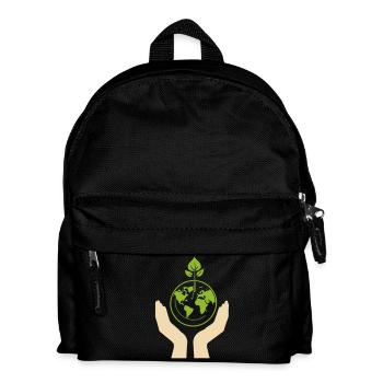 Eco Warrior – Rette unseren Planeten - Kinder Rucksack - Schwarz - Vorne