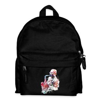 Saxophon-Musikkunst - Kinder Rucksack - Schwarz - Vorne