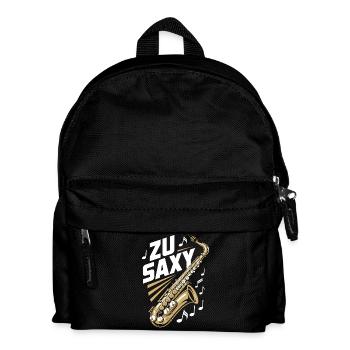 Zu Saxy Saxophon Saxophonist - Kinder Rucksack - Schwarz - Vorne