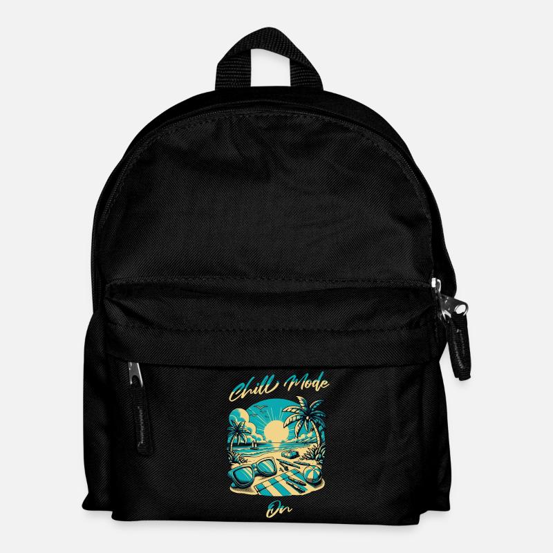Strandsonne Chill Mode Design - Kinder Rucksack - Schwarz