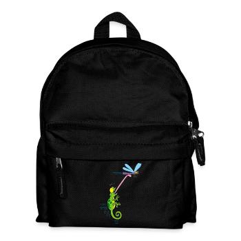 Die Libelle und das Chamäleon - Kinder Rucksack - Schwarz - Vorne