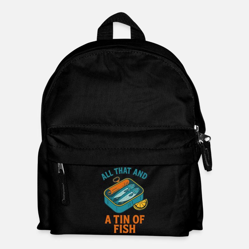 Retro Sardine Slice – Summer Pop - Kinder Rucksack - Schwarz
