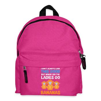 Snub-nosed monkey Monkey Chimpanzee - Kids' Backpack - fuchsia - Front