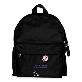 When life crumbles eat a cookie - Kids' Backpack - black - Front