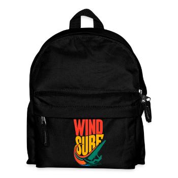Lebendiges Pop-Art-Windsurf-Design - Kinder Rucksack - Schwarz - Vorne