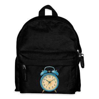 wecker uhr aquarell - Kinder Rucksack - Schwarz - Vorne