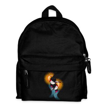 Two ornate crowned cranes in harmony - Kids' Backpack - black - Front