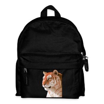 Floraler Tiger mit Blumen Kopfschmuck Ai-Art - Kinder Rucksack - Schwarz - Vorne