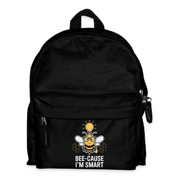 Intelligent bees with glasses and light bulb - Kids' Backpack - black - Front