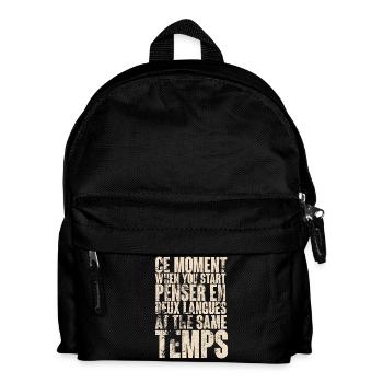 L'inspiration par la pensée bilingue - Sac à dos Enfant - noir - Devant