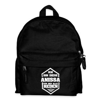 First name Anissa - Kids' Backpack - black - Front