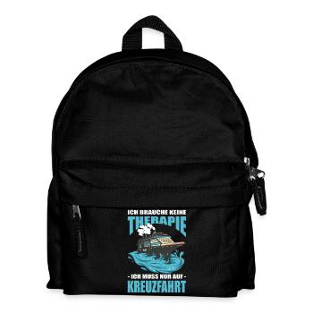 Lustige Kreuzfahrt Sprüche Outfits Urlaub - Kinder Rucksack - Schwarz - Vorne