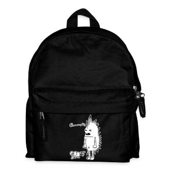 Hedgehog & Elephant – Funny Animal Cartoon Motif - Kids' Backpack - black - Front