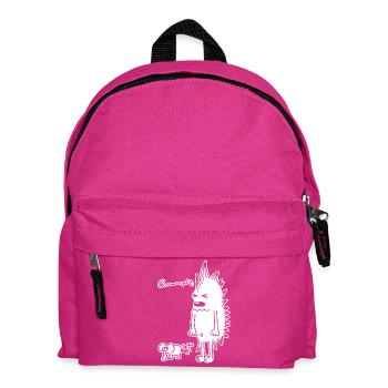 Igel & Elefant – Lustiges Tier Cartoon Motiv - Kinder Rucksack - Fuchsia - Vorne