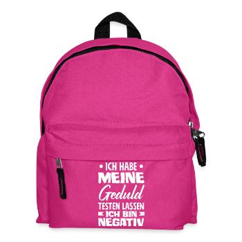 La patience à l’épreuve – je suis négatif - Sac à dos Enfant - fuchsia - Devant