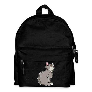 Cat Drawing - Kids' Backpack - black - Front