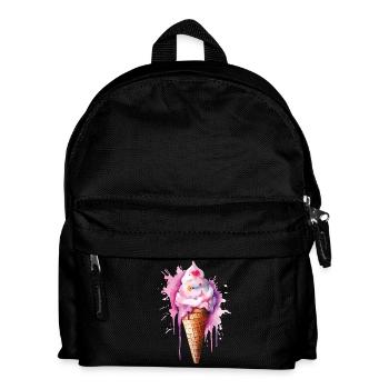 Wasserfarbe Eiscreme Tropfen - Kinder Rucksack - Schwarz - Vorne