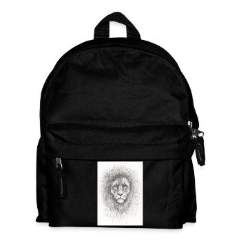 Very serious lion - Kids' Backpack - black - Front