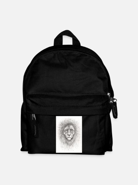Very serious lion - Kids' Backpack - black