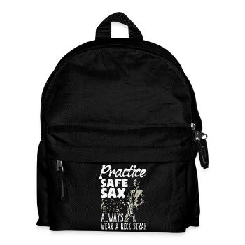 Saxofon - Kinder Rucksack - Schwarz - Vorne