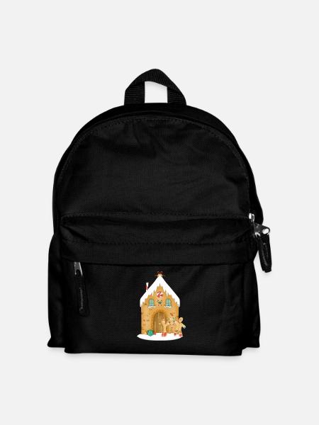 Lebkuchenfamilie - Kinder Rucksack - Schwarz