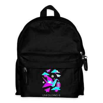 Unfolding 6 Origami Kranich - Kinder Rucksack - Schwarz - Vorne