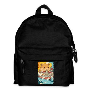 Hamster Ramen Noodles Japanese Art Anime - Kids' Backpack - black - Front