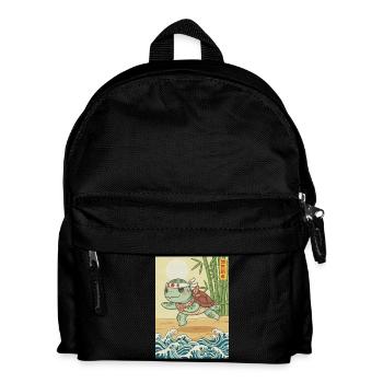 Kawaii Kampfkunst Schildkröte - Kinder Rucksack - Schwarz - Vorne