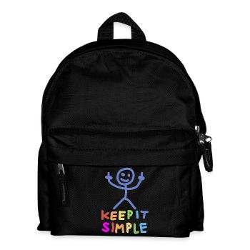 Strichmännchen Mittelfinger - Kinder Rucksack - Schwarz - Vorne