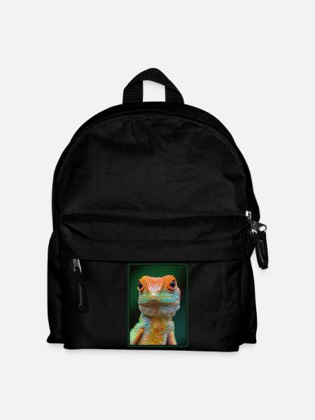 Eidechsen Eidechse - Kinder Rucksack - Schwarz