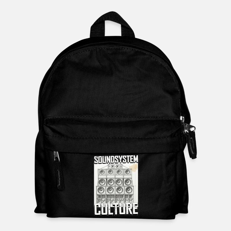 Soundsystem Culture Skizze - Kinder Rucksack - Schwarz