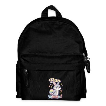 Bun Intended Easter Bunny - Kids' Backpack - black - Front