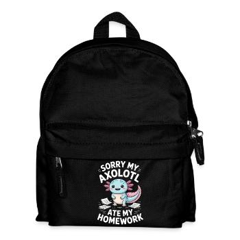 Axolotl Ate My Homework - Kids' Backpack - black - Front