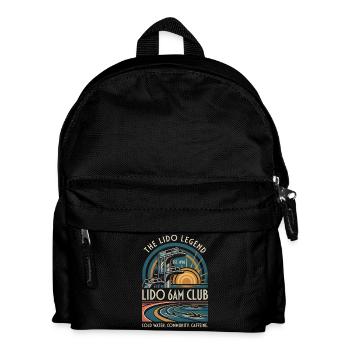 Lido Legend 6AM Club - Art Deco Outdoor Swimming - Kids' Backpack - black - Front