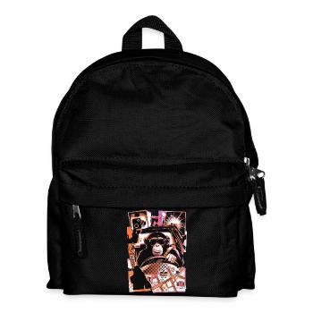 Affe Autofahrer Blitzer - Kinder Rucksack - Schwarz - Vorne