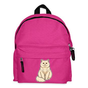 Britische Kurzhaar-Katzencreme-Porträt rund weich - Kinder Rucksack - Fuchsia - Vorne